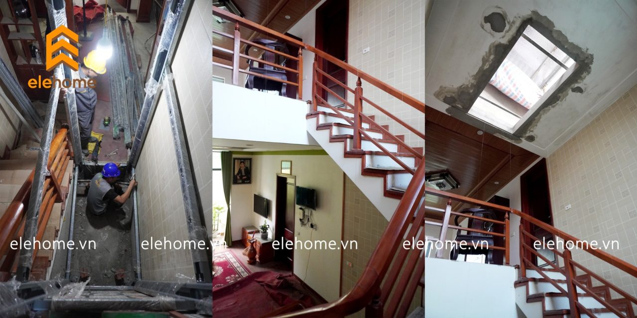 Cải tạo nhà biệt thự, lắp đặt thang máy anh 2